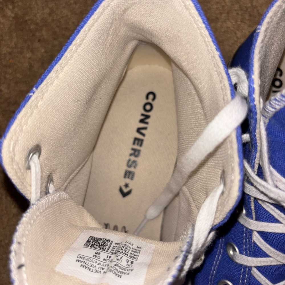 Converse Blue High-Tops with White Accents - Picture 2 of 8
